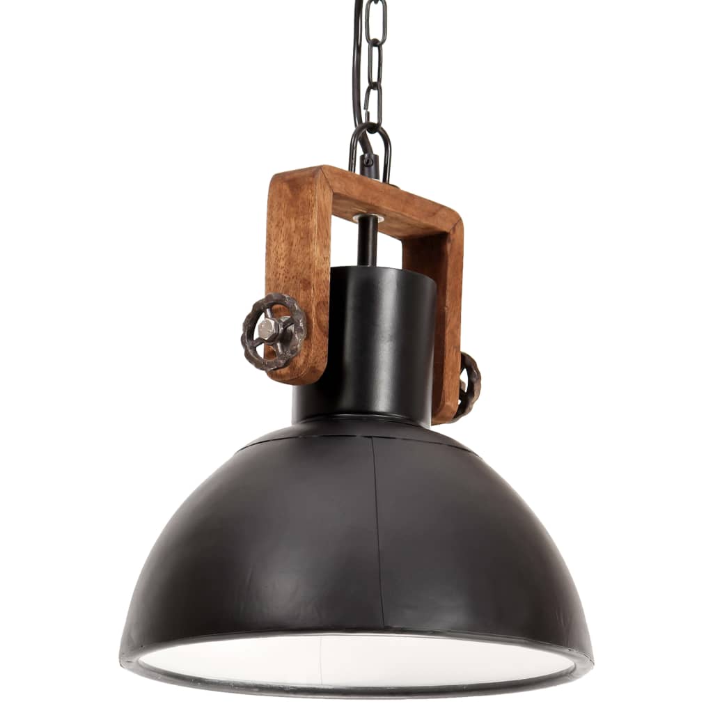 Industriell hengelampe 25 W svart rund 30 cm E27