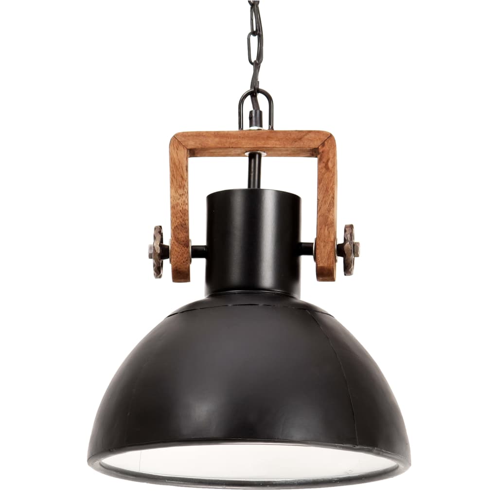 Industriell hengelampe 25 W svart rund 30 cm E27