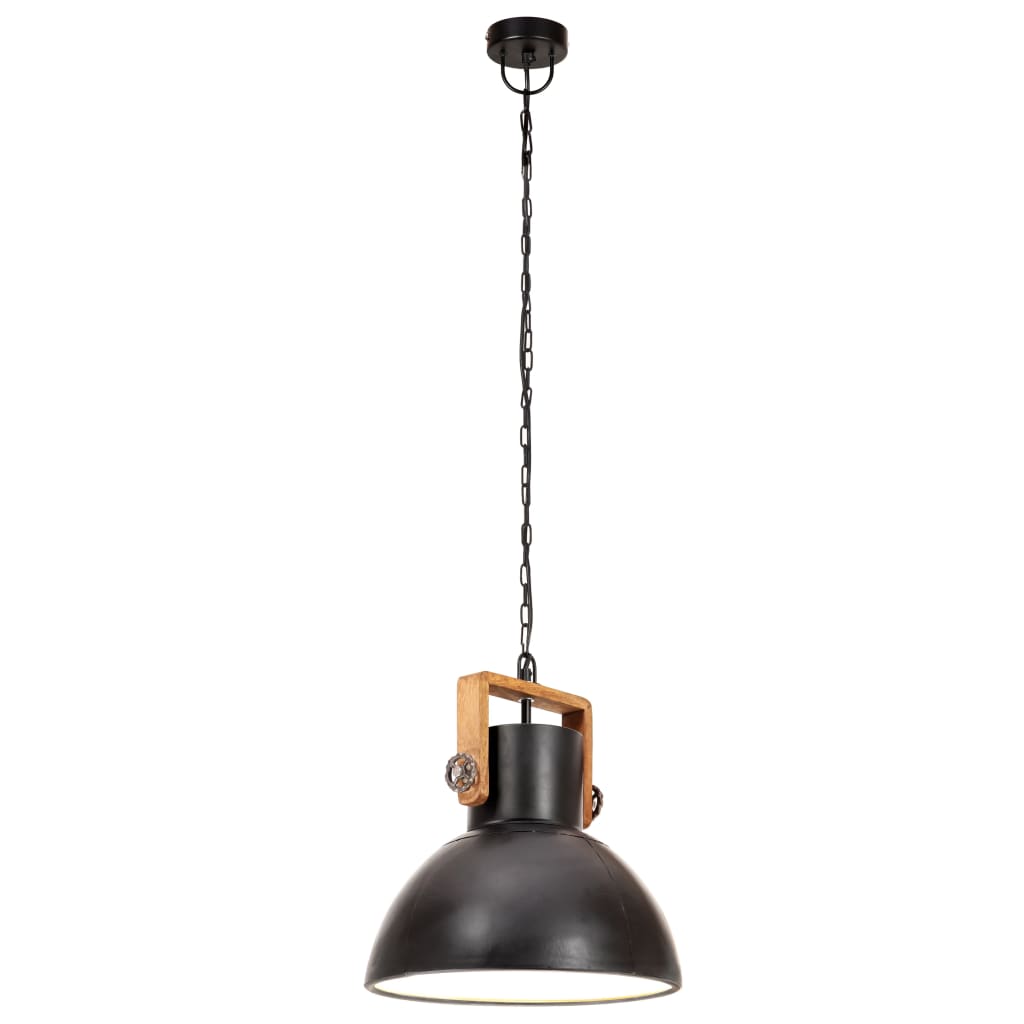 Industriell hengelampe 25 W svart rund 30 cm E27
