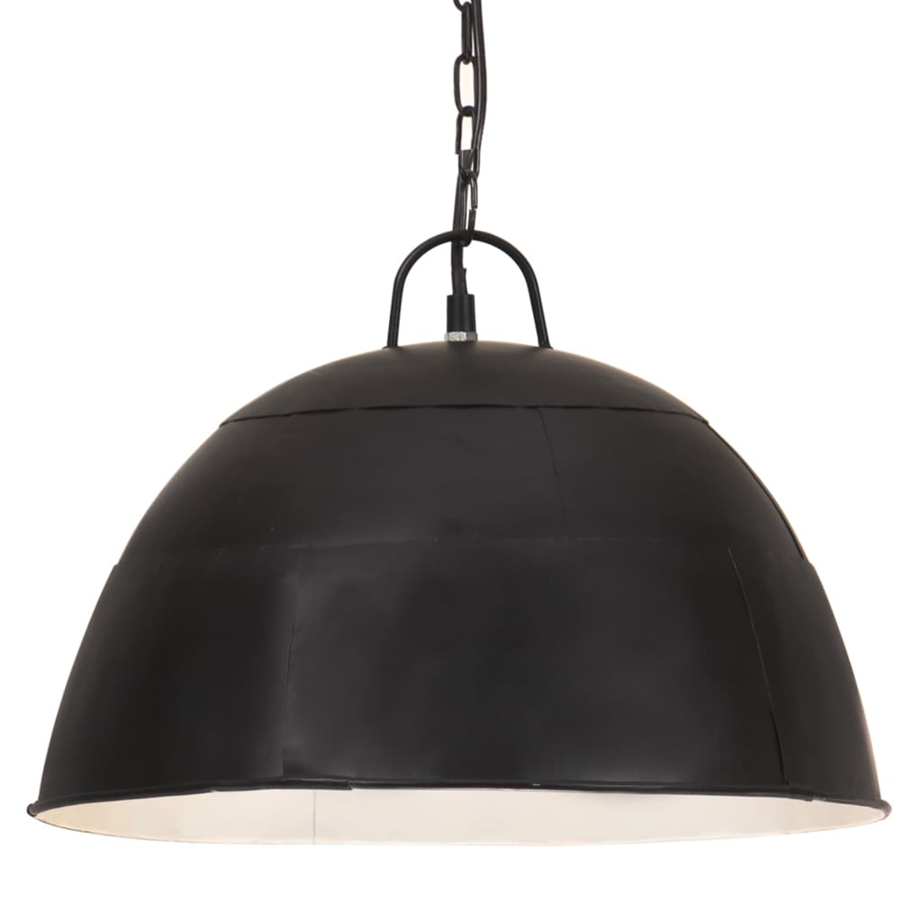 Industriell vintage hengelampe 25 W svart rund 41 cm E27