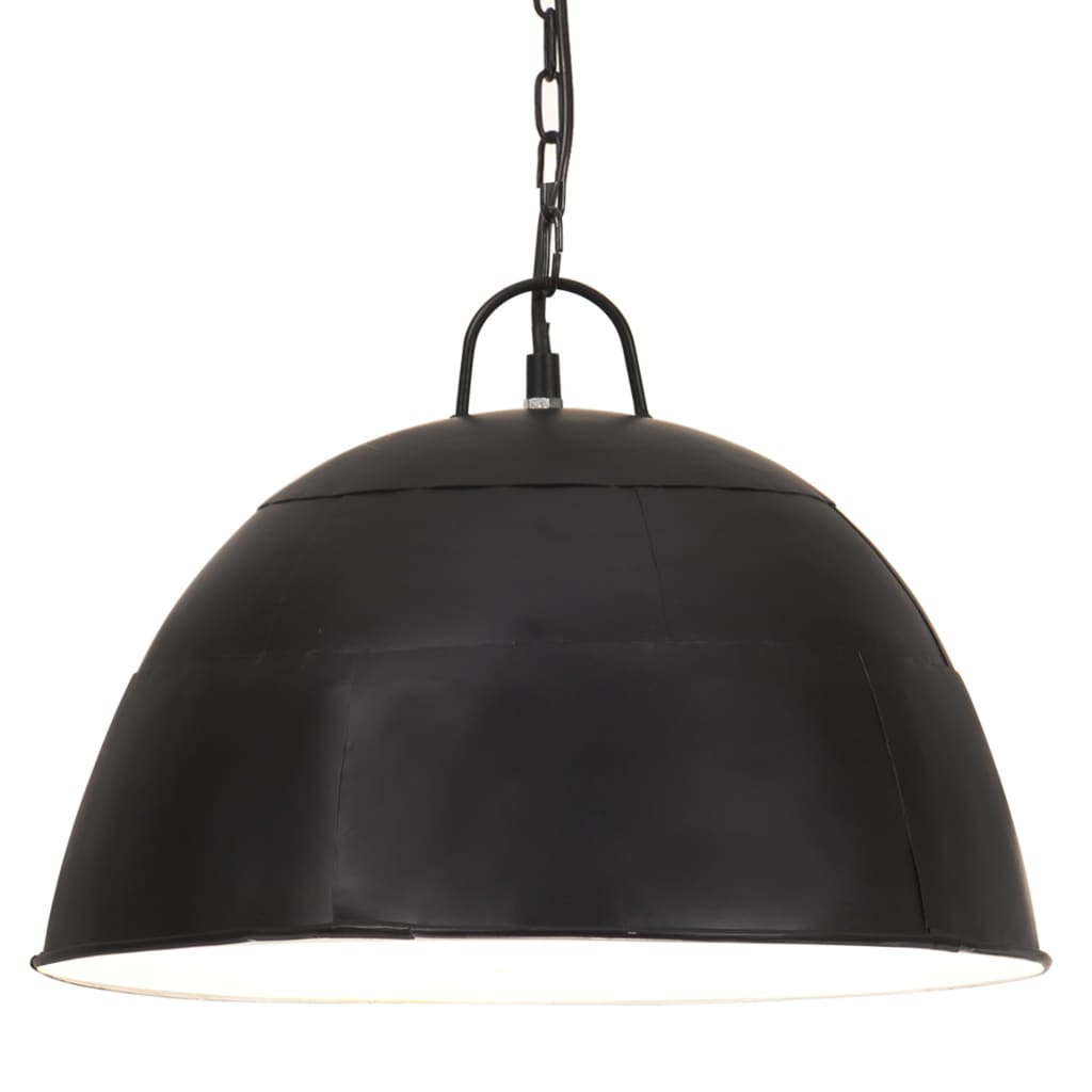 Industriell vintage hengelampe 25 W svart rund 41 cm E27