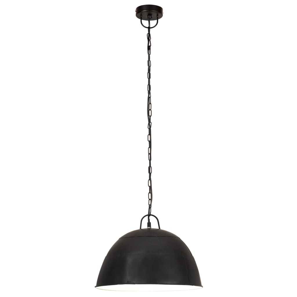 Industriell vintage hengelampe 25 W svart rund 41 cm E27