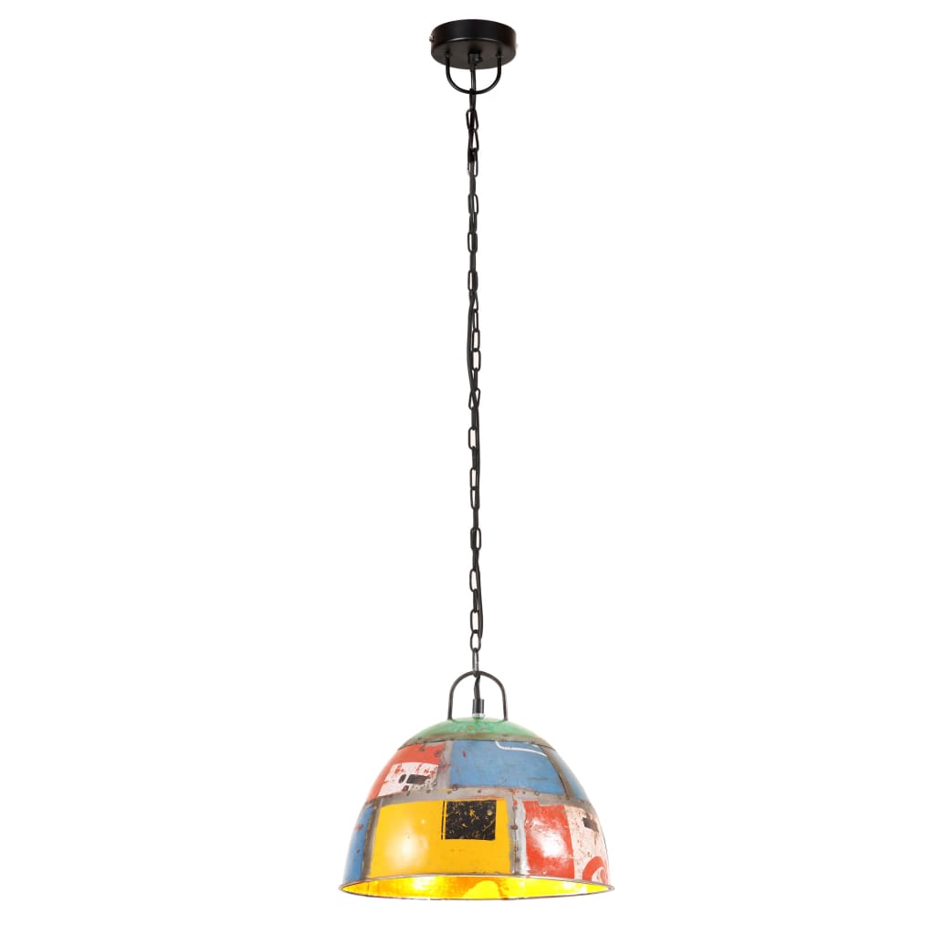Industriell vintage hengelampe 25 W flerfarget rund 31 cm E27