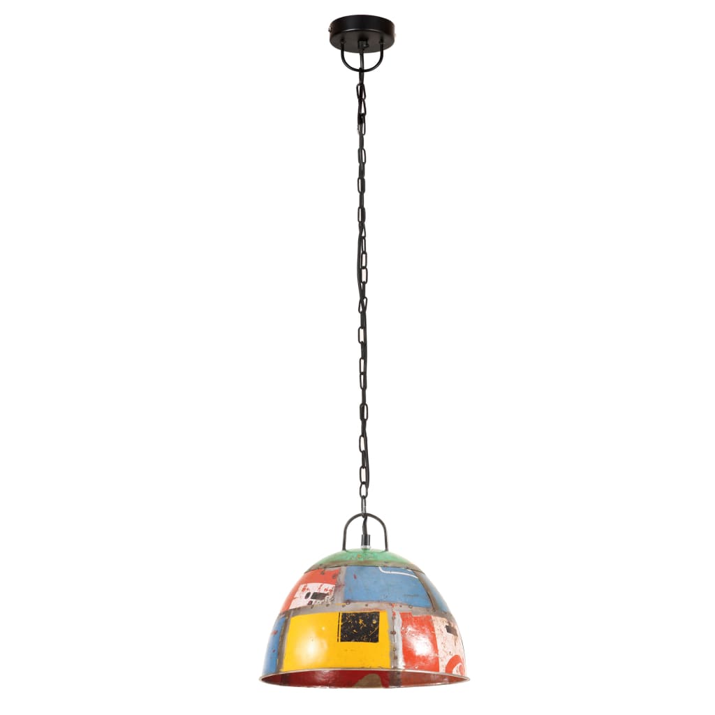 Industriell vintage hengelampe 25 W flerfarget rund 31 cm E27