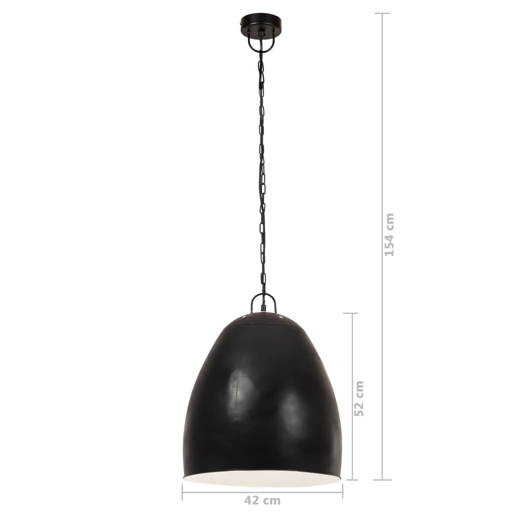 Industriell hengelampe 25 W svart rund 42 cm E27 vidaXL