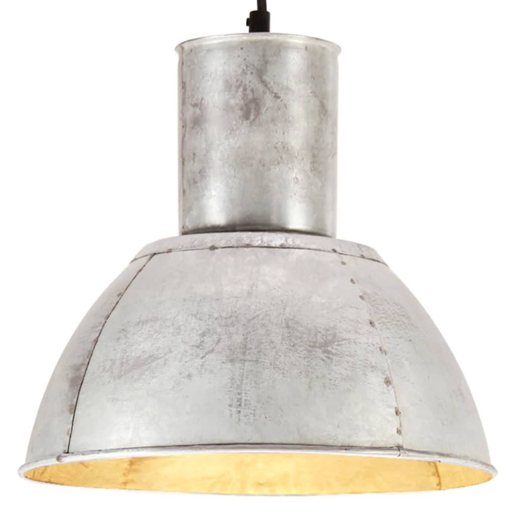 Hengelampe 25 W sølv rund 28,5 cm E27