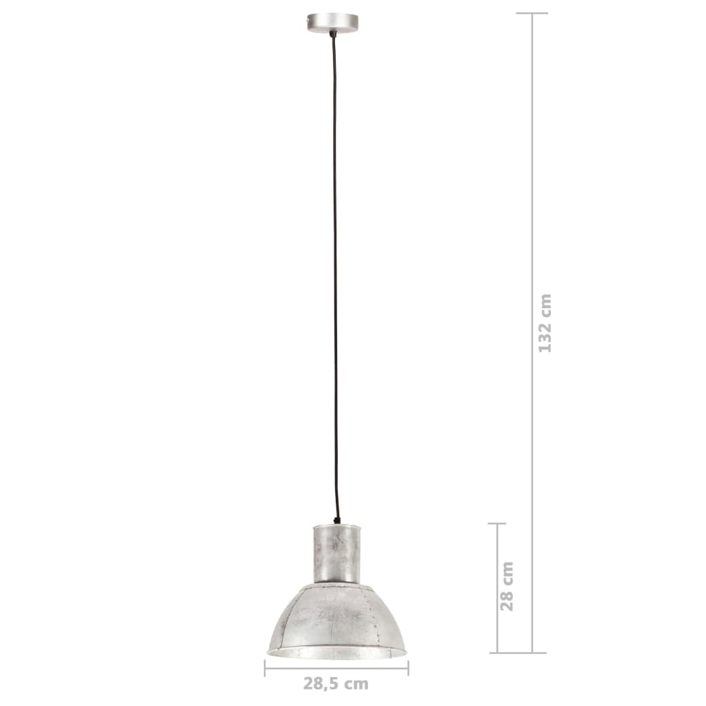 Hengelampe 25 W sølv rund 28,5 cm E27