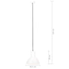 Hengelampe 25 W hvit rund 28,5 cm E27