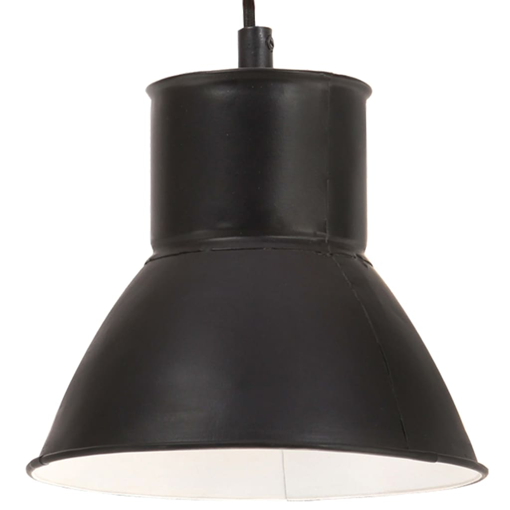 Hengelampe 25 W svart rund 17 cm E27