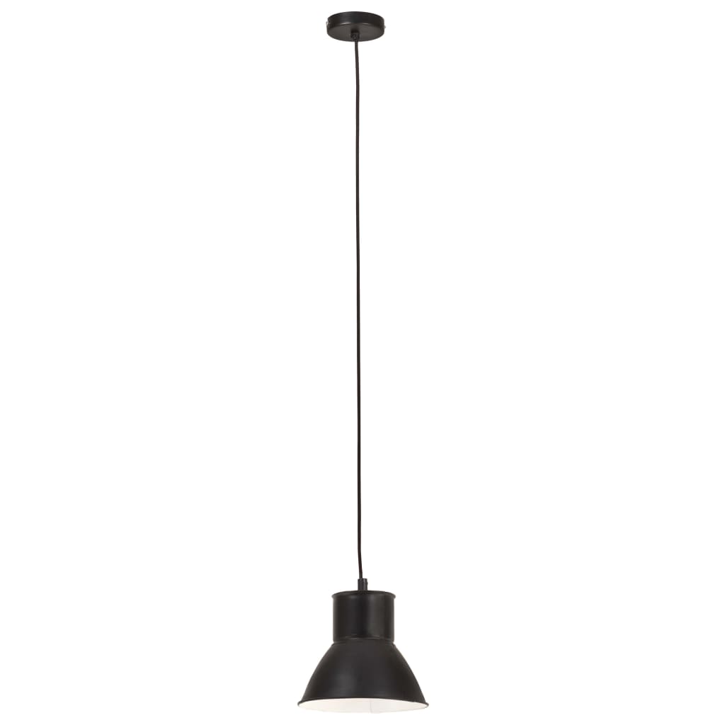 Hengelampe 25 W svart rund 17 cm E27