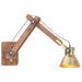Vegglampe i industriell stil messing rund E27
