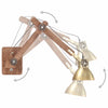 Vegglampe i industriell stil messing rund E27