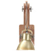 Vegglampe i industriell stil messing rund E27