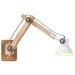 Vegglampe i industriell stil hvit rund E27