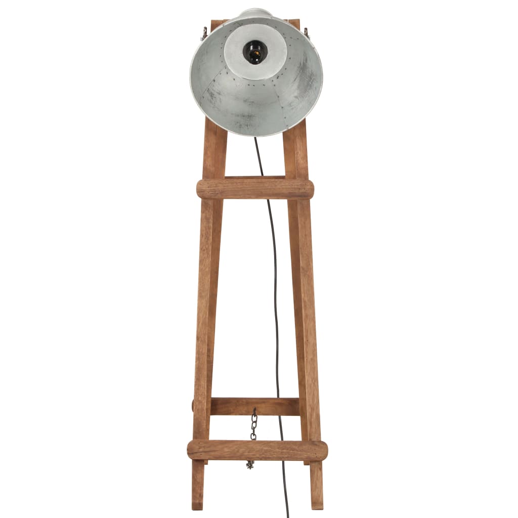 Gulvlampe sølv E27 heltre mango
