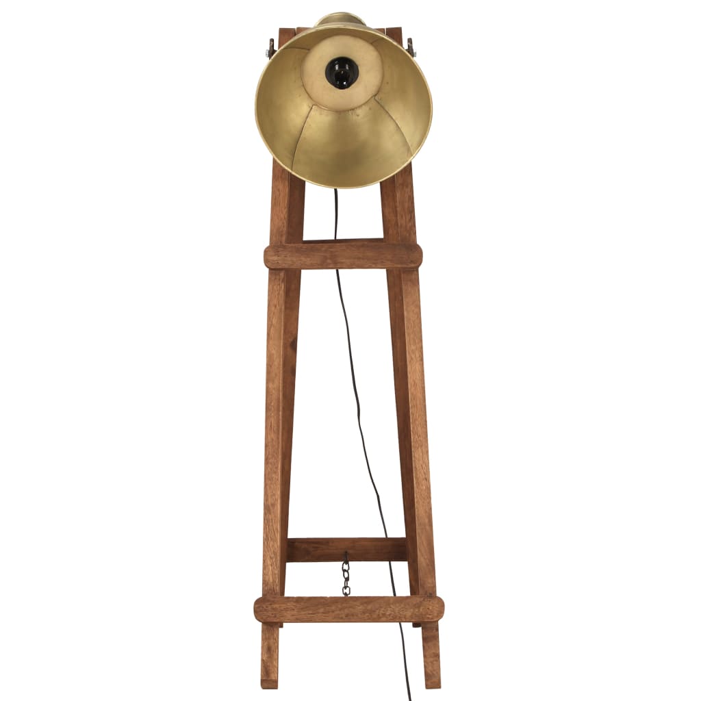 Gulvlampe messing E27 heltre mango
