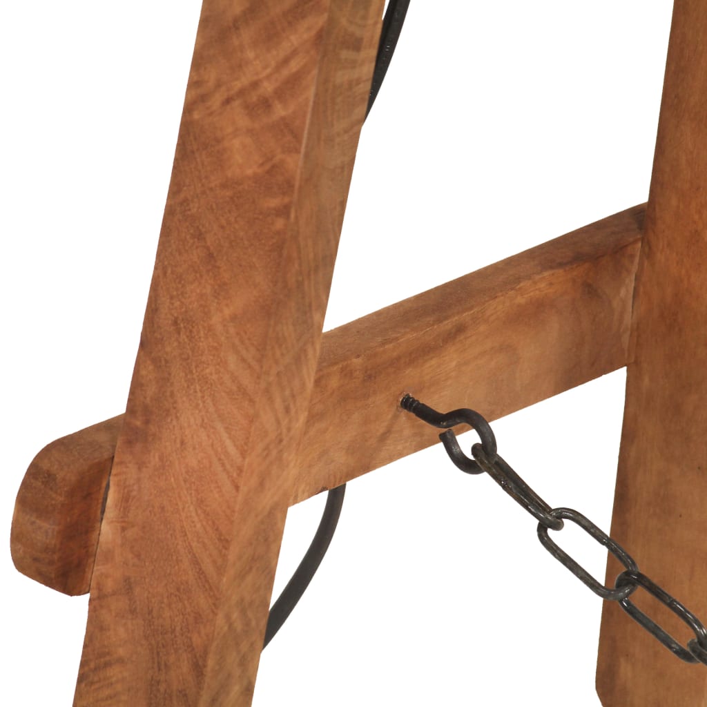Gulvlampe svart E27 heltre mango