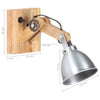 Vegglampe E27 sølv heltre mango og jern