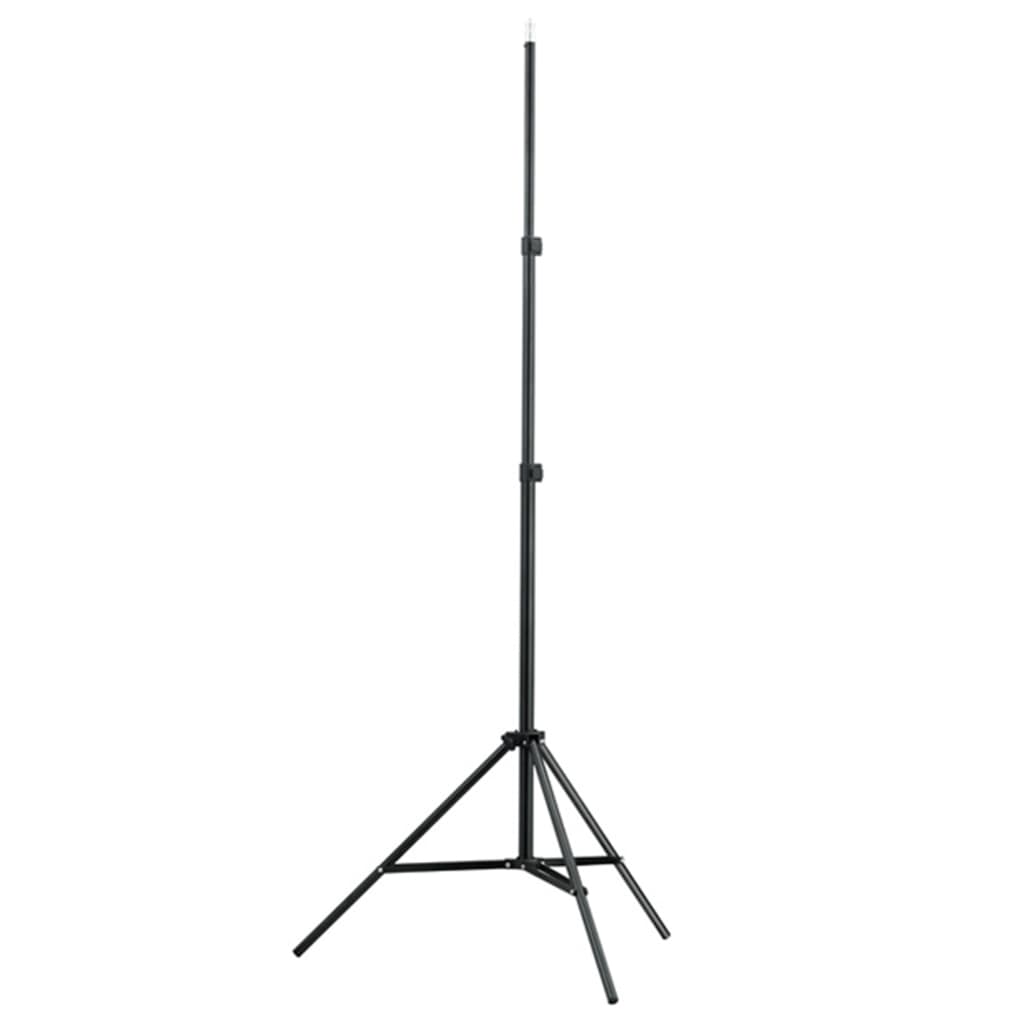 Fotostudiosett med bakgrunn, lamper og parasoller