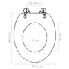 WC Toalettsete med lokk MDF savannedesign
