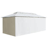 Paviljong med gardiner 600x298x270 cm hvit 180g/m²