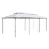 Paviljong med gardiner 600x298x270 cm hvit 180g/m²