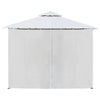 Paviljong med gardiner 600x298x270 cm hvit 180g/m²