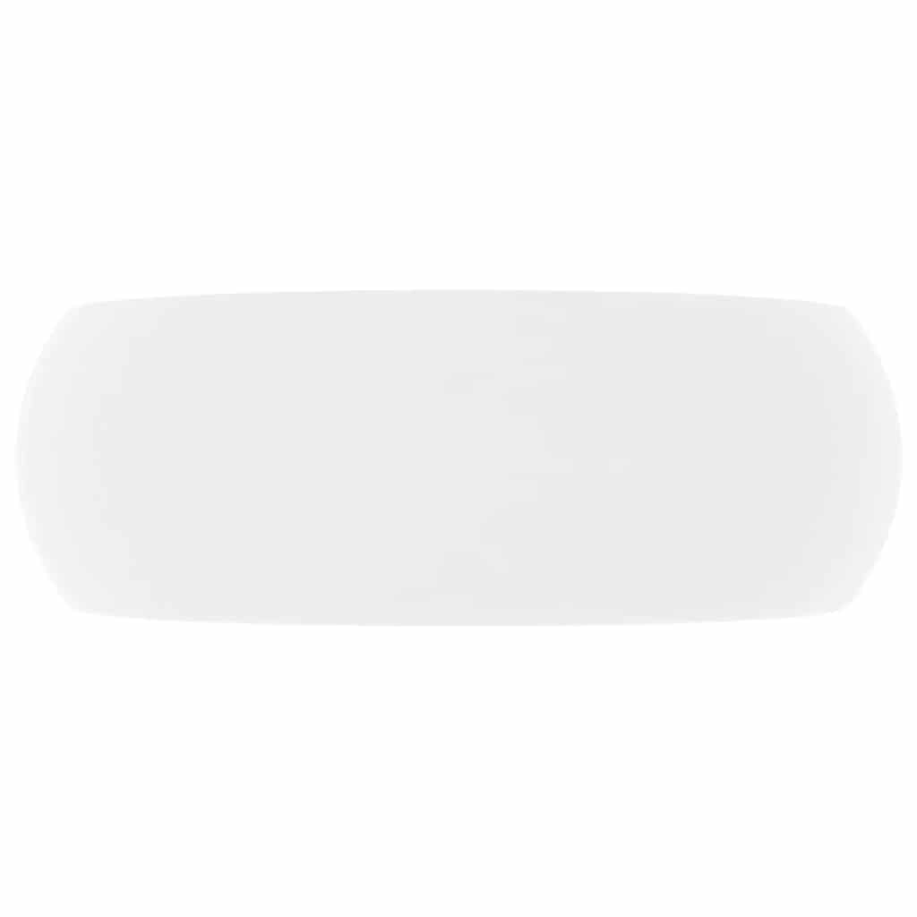 Luksuriøs servant rund matt hvit 40x15 cm keramisk