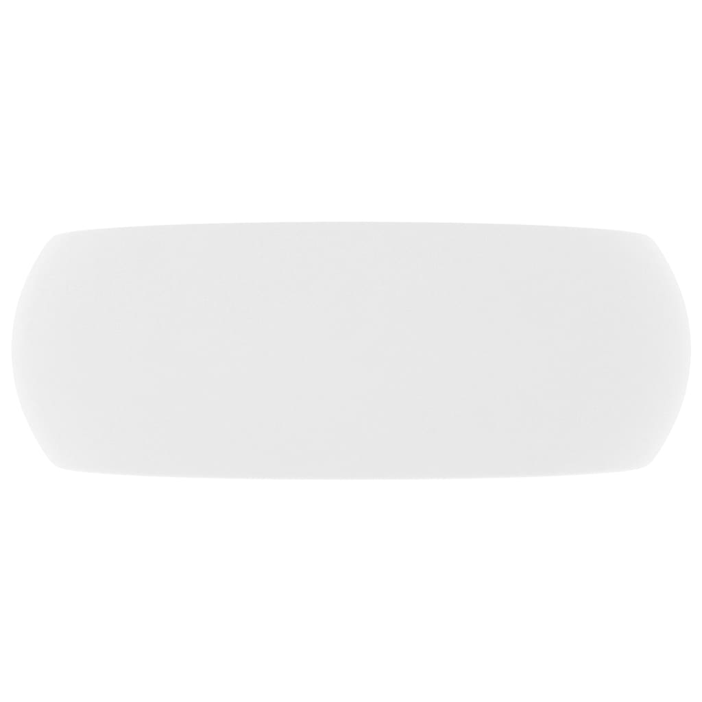 Luksuriøs servant rund matt hvit 40x15 cm keramisk