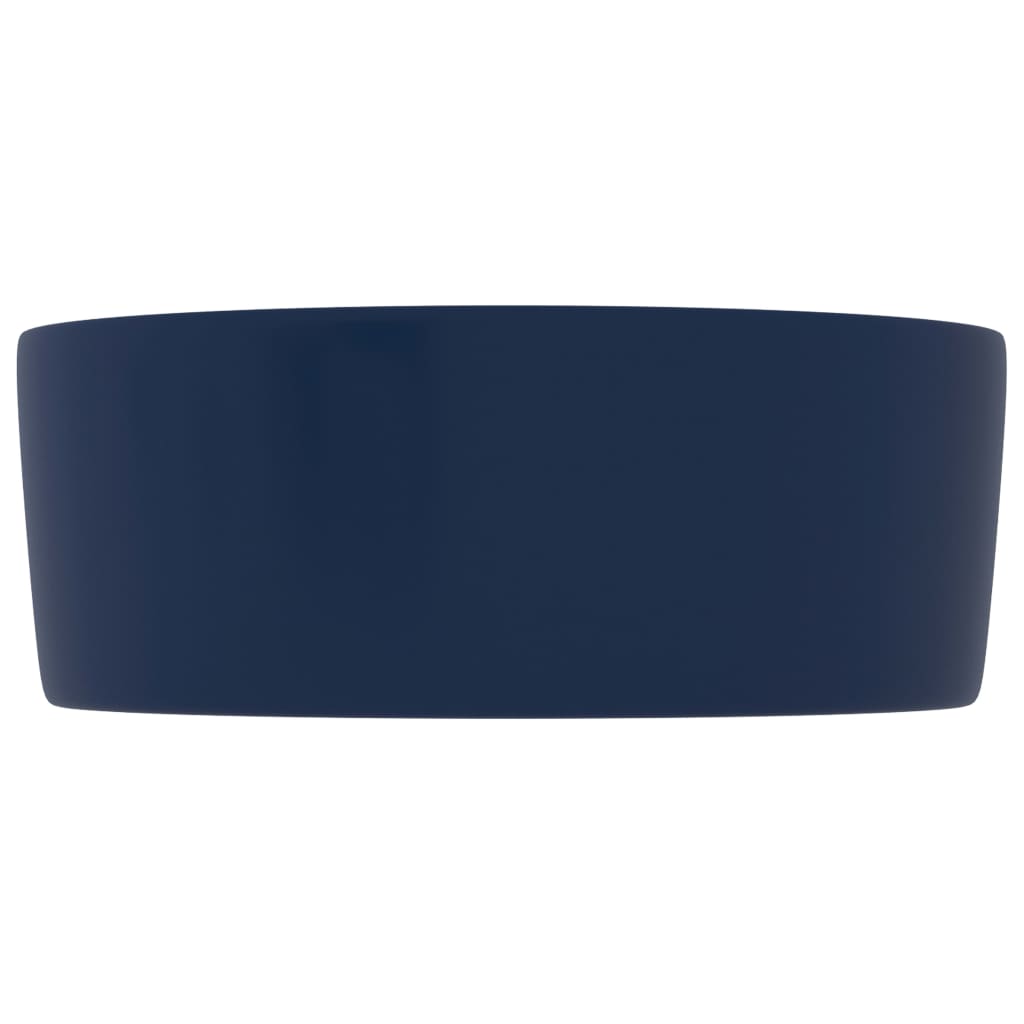 Luksuriøs servant rund matt mørkeblå 40x15 cm keramisk