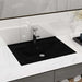 Luksuriøs servant med kranhull matt svart 60x46 cm keramisk