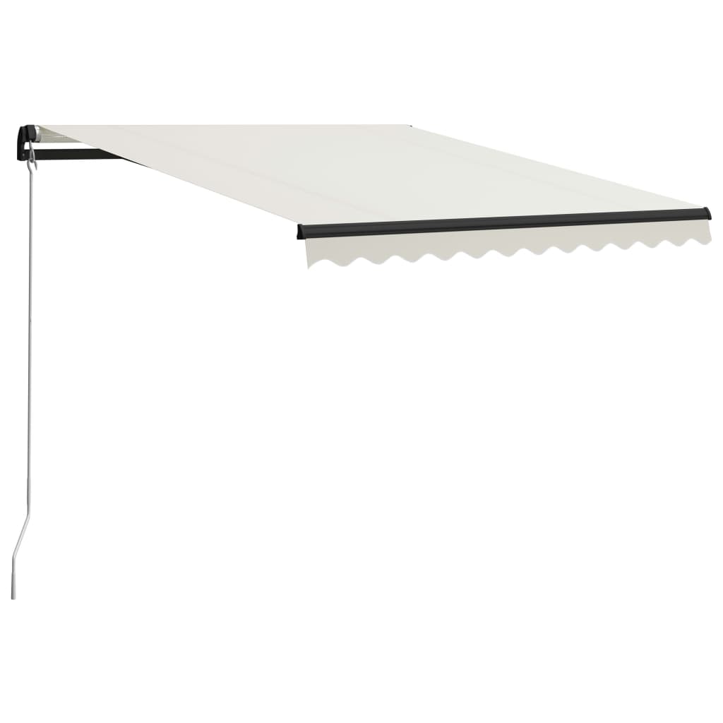 Manuell uttrekkbar markise 300x250 cm kremhvit vidaXL