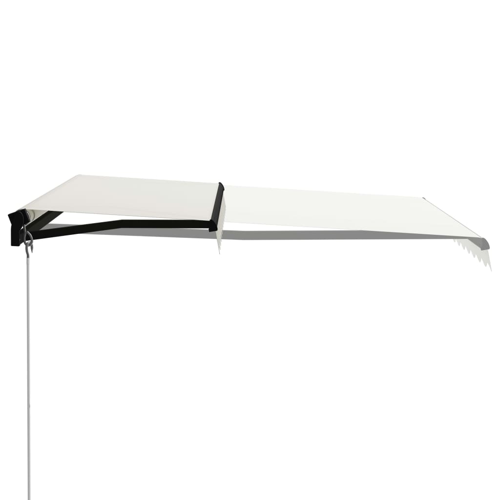 Manuell uttrekkbar markise 300x250 cm kremhvit vidaXL