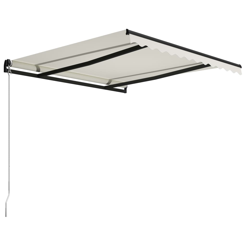 Manuell uttrekkbar markise 300x250 cm kremhvit vidaXL