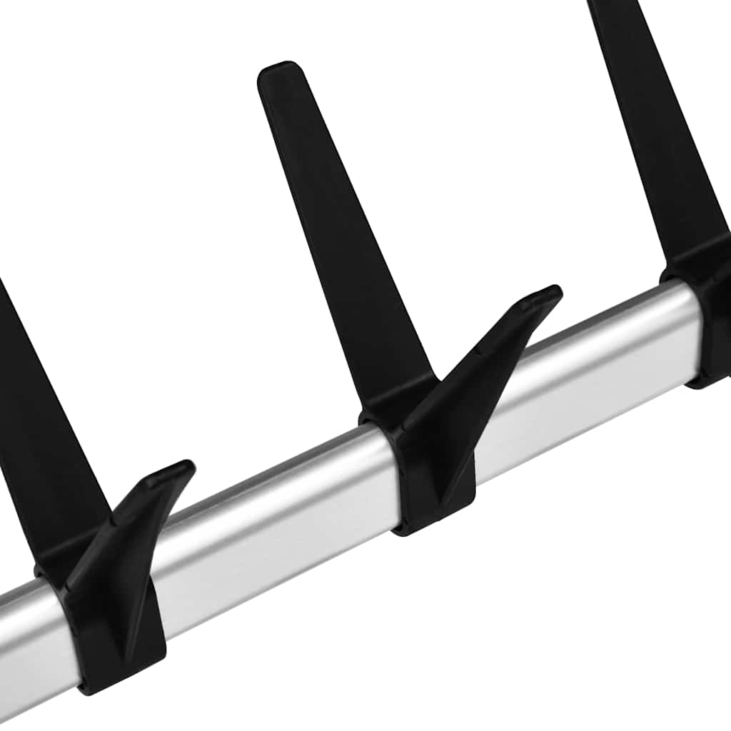 Teleskopisk garderobesystem med stenger og hylle aluminium