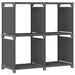 Displayhylle med 4 kuber grå 69x30x72,5 cm stoff