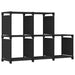 Displayhylle med 5 kuber svart 103x30x72,5 cm stoff