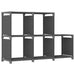 Displayhylle med 5 kuber grå 103x30x72,5 cm stoff