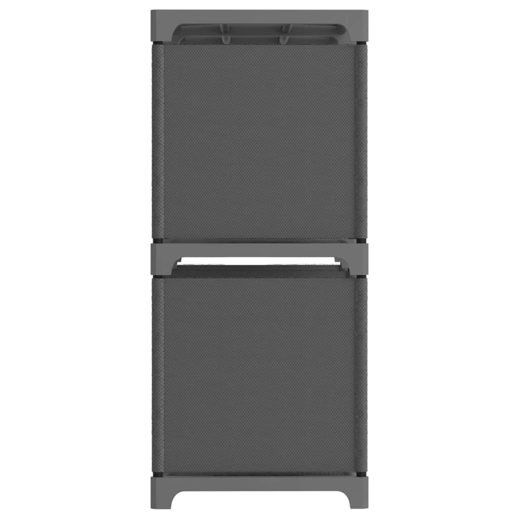 Displayhylle med 5 kuber grå 103x30x72,5 cm stoff