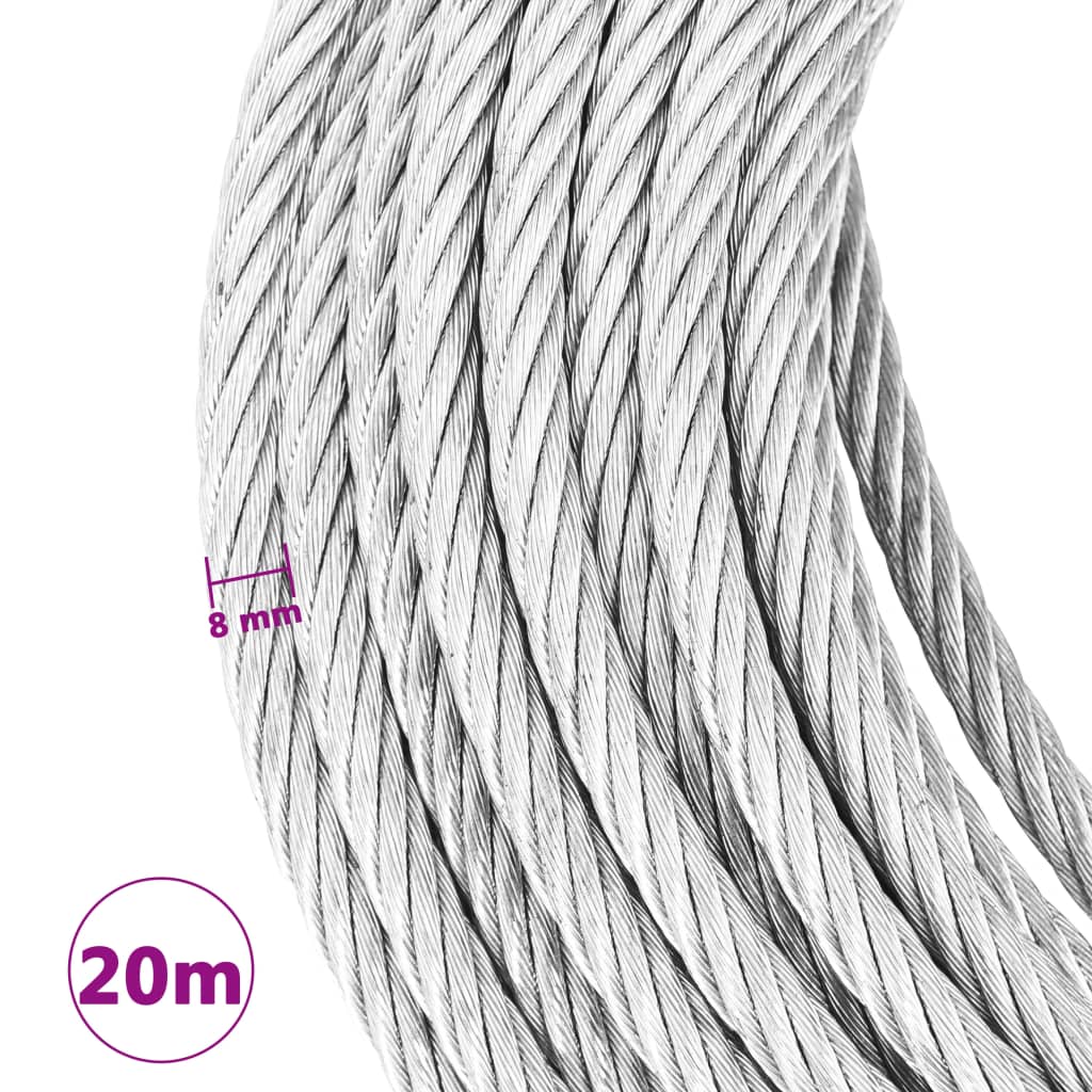 Trådkabel 800 kg 20 m