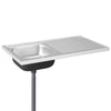 Kjøkkenvask med avrenning sølv 1000x600x155 mm rustfritt stål
