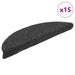 Trappematter selvklebende 15 stk 56x17x3 cm antrasitt halvrund