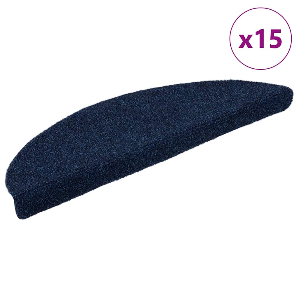 Trappematter selvklebende 15 stk 65x21x4 cm marineblå halvrund store