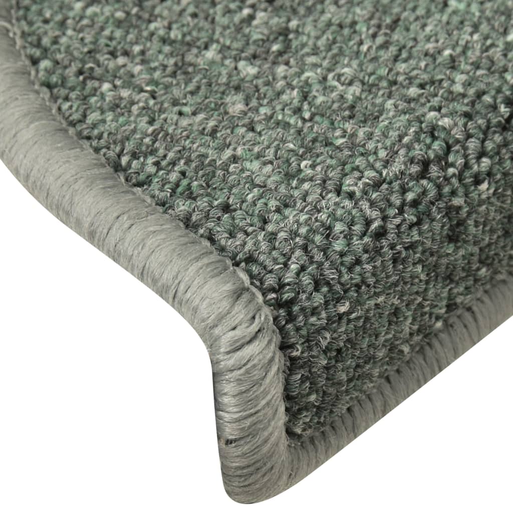 Trappematter 15 stk 56x17x3 cm mørkegrønne halvrund