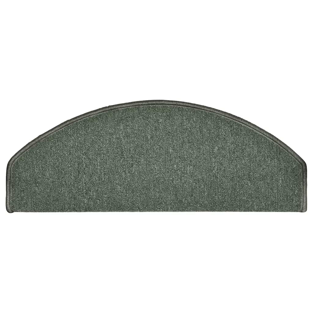 Trappematter 15 stk 65x24x4 cm mørkegrønne halvrund store