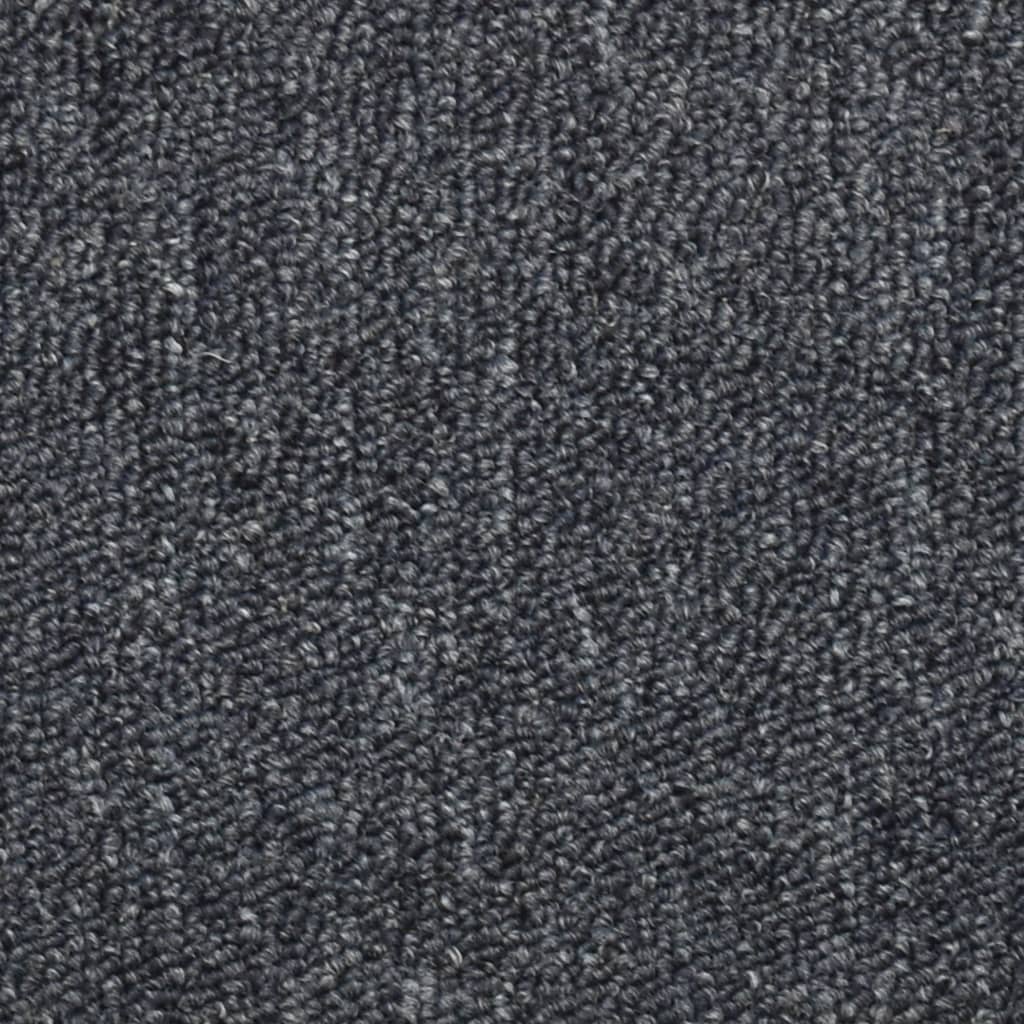 Trappematter 15 stk 56x17x3 cm mørkegrå og blå halvrund