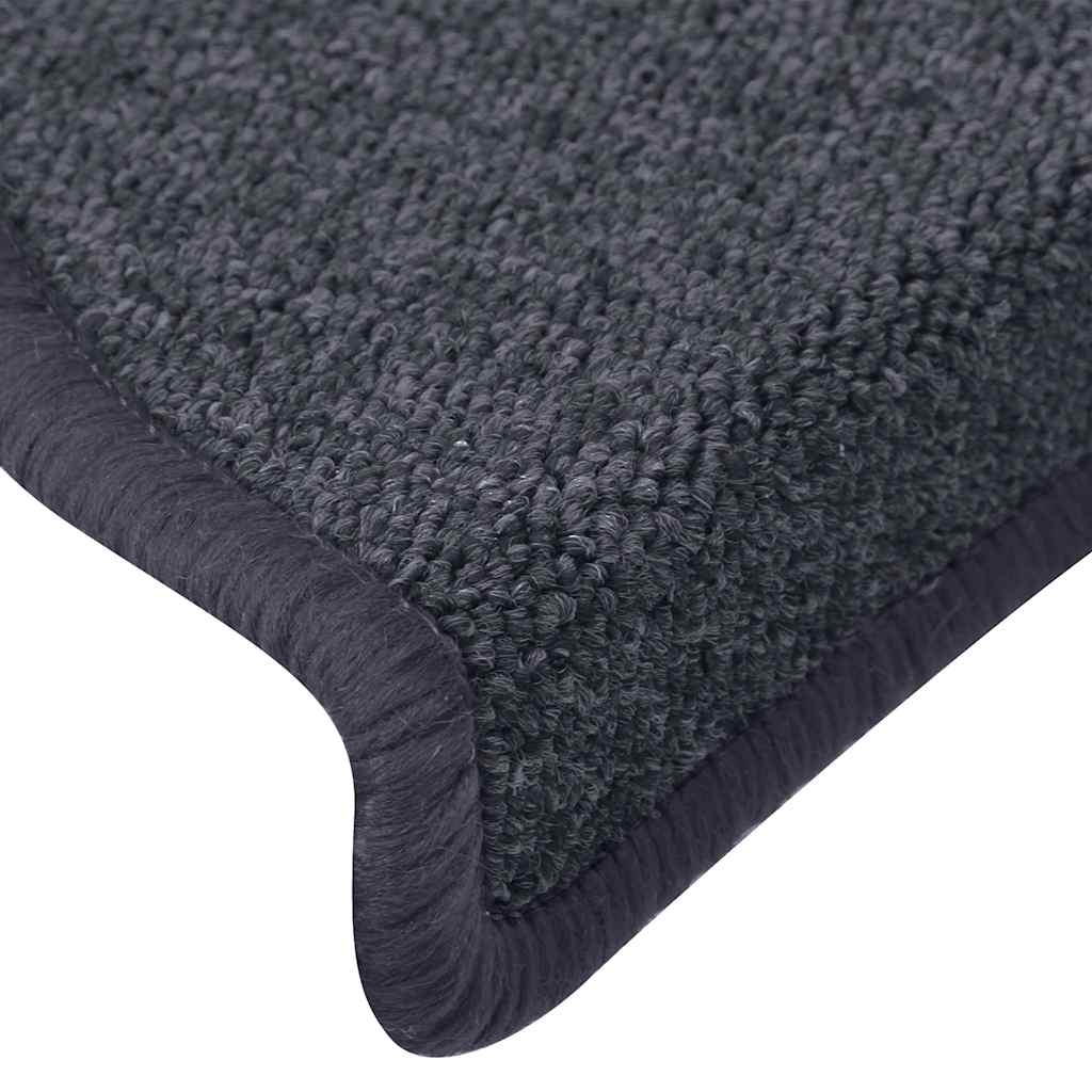 Trappematter 15 stk 65x24x4 cm mørkegrå og blå halvrund store