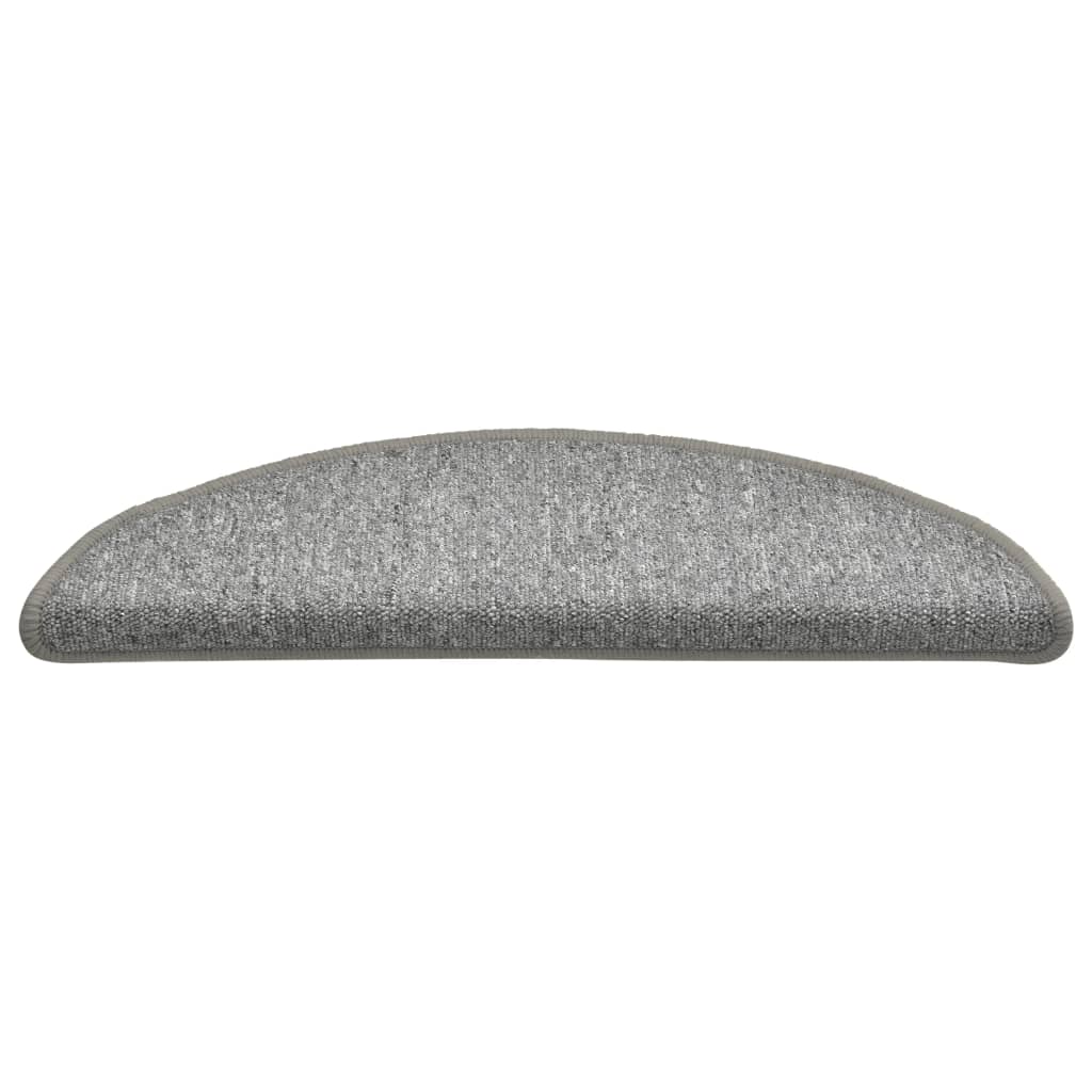 Trappematter 15 stk 56x17x3 cm lysegrå halvrund