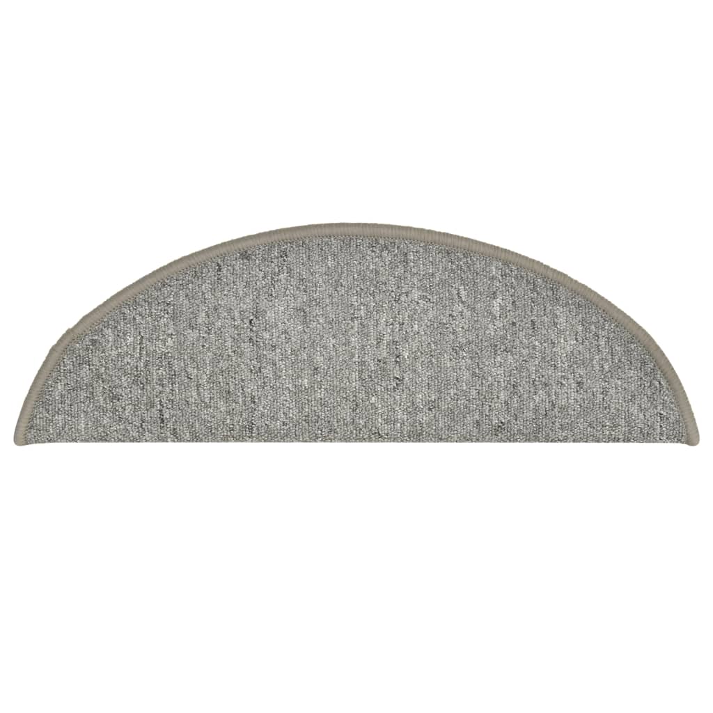 Trappematter 15 stk 56x17x3 cm lysegrå halvrund