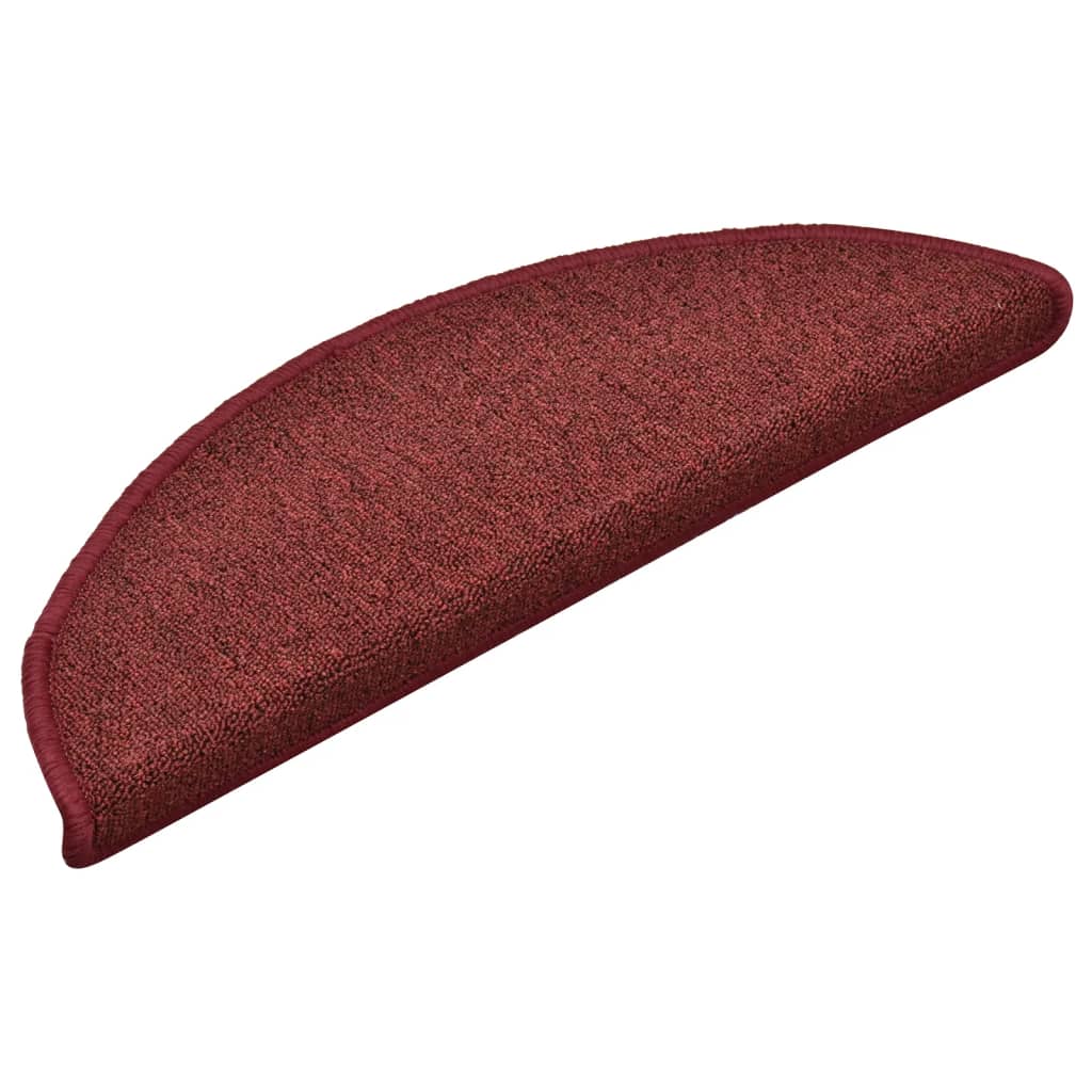 Trappematter 15 stk 56x17x3 cm bordeaux halvrund